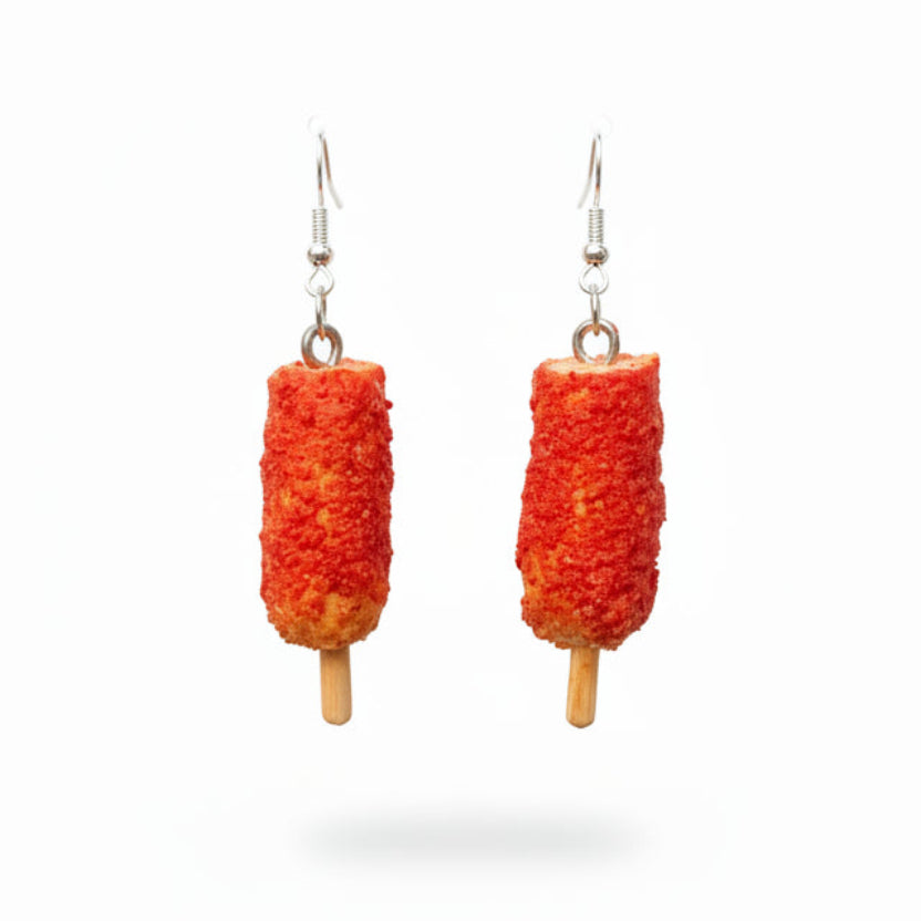 Korean Street Dogs Earrings white background