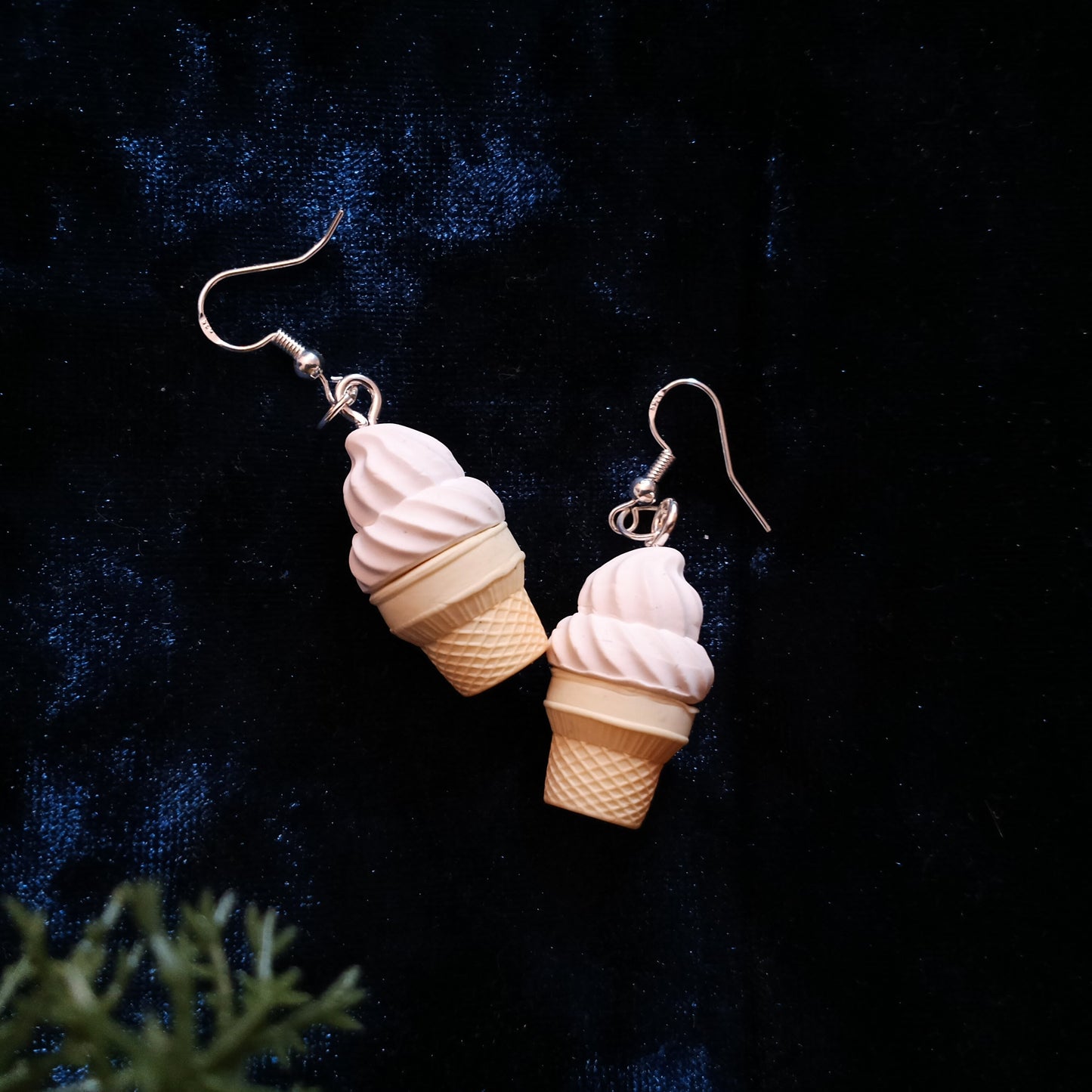 Vanilla Soft Serve Ice Cream Dangle Earrings – Handmade Food-Themed Jewelry