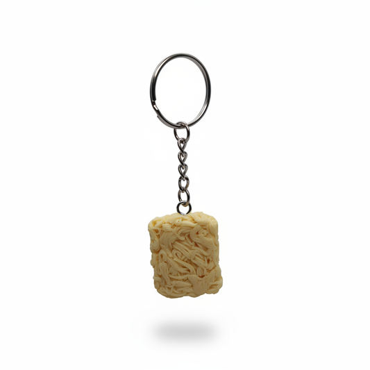 Dry Ramen Noodle Keychain white background