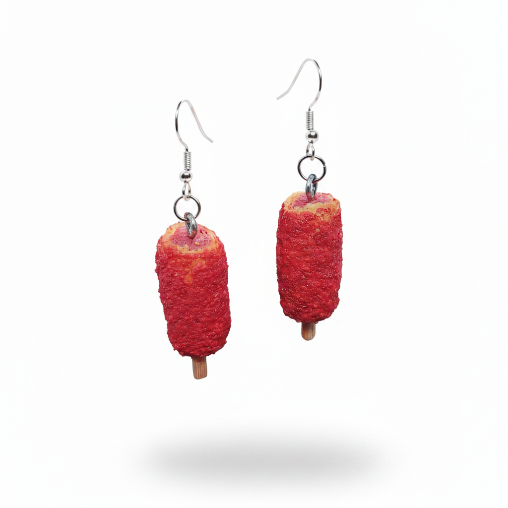 Korean Corn Dog Earrings Floating