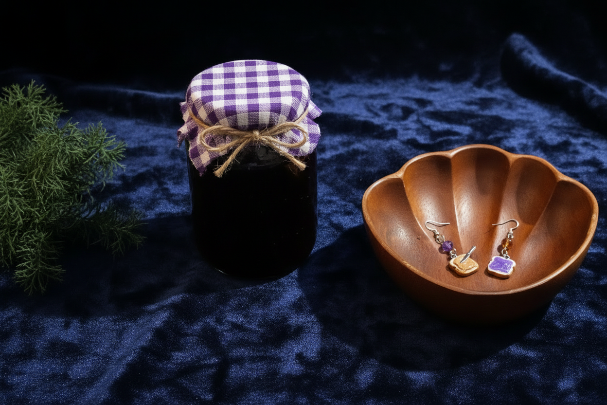 PB&J hero with gingham lid jar