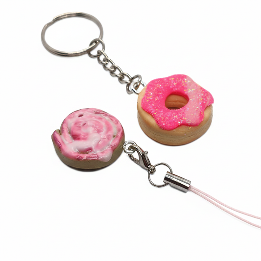 Pink Sweets Keychain & Charm – White Background