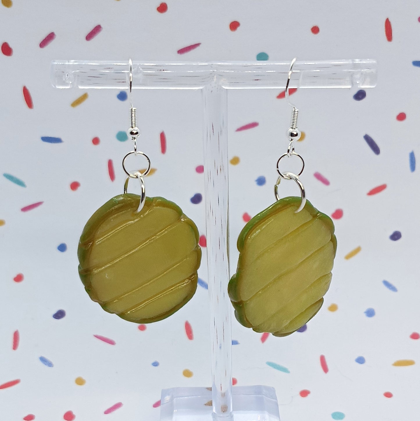 pickle slice earrings 
