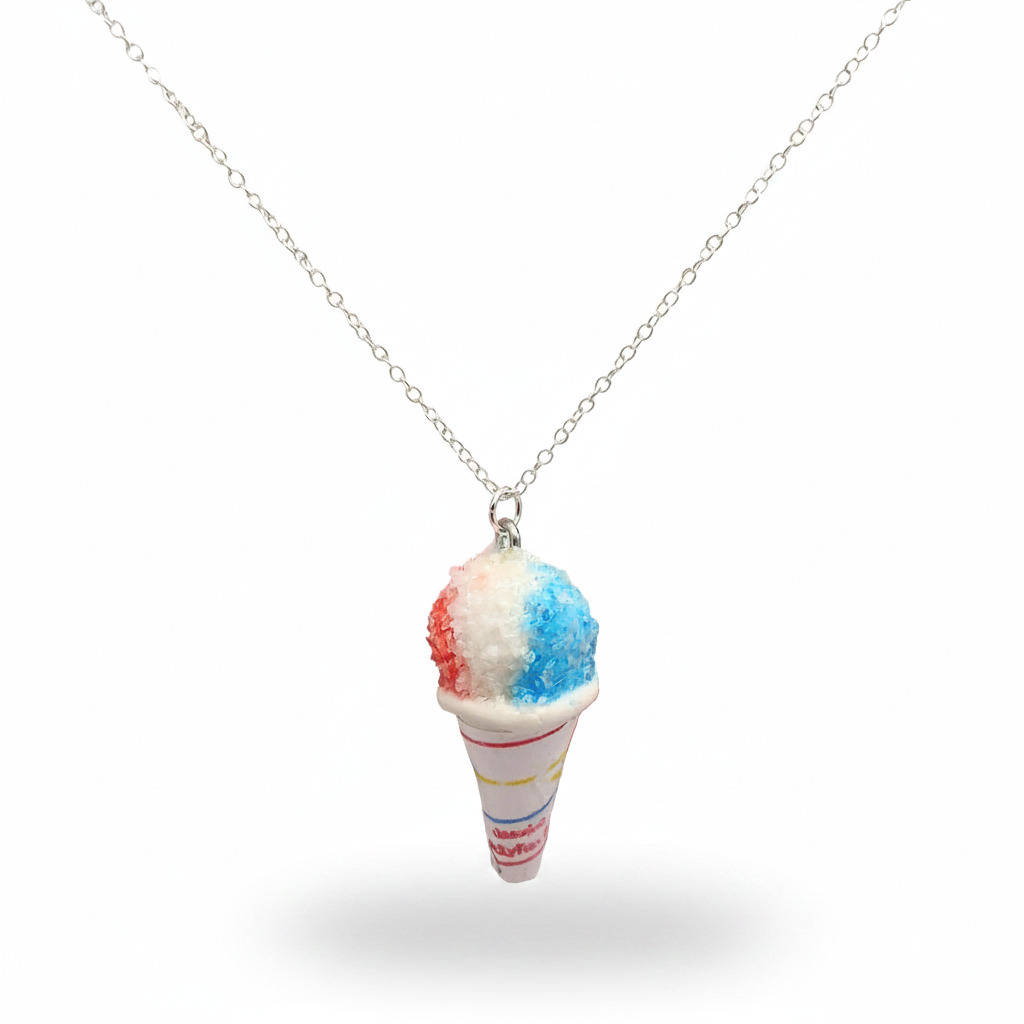 Snow Cone Necklace Clean Background
